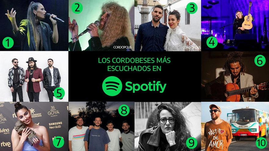 Estos son los diez artistas cordobeses más escuchados en Spotify