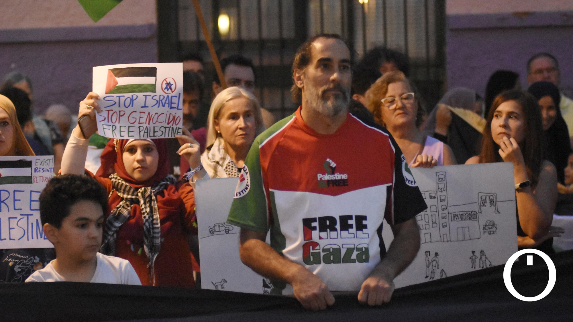 Concentración en solidaridad con el pueblo palestino.
