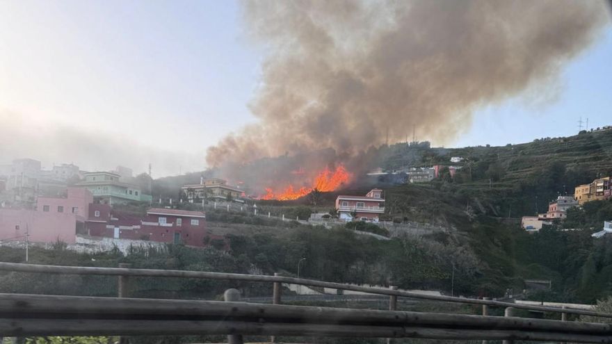 Conato de incendio forestal en Los Realejos y controlado otro en El Rosario
