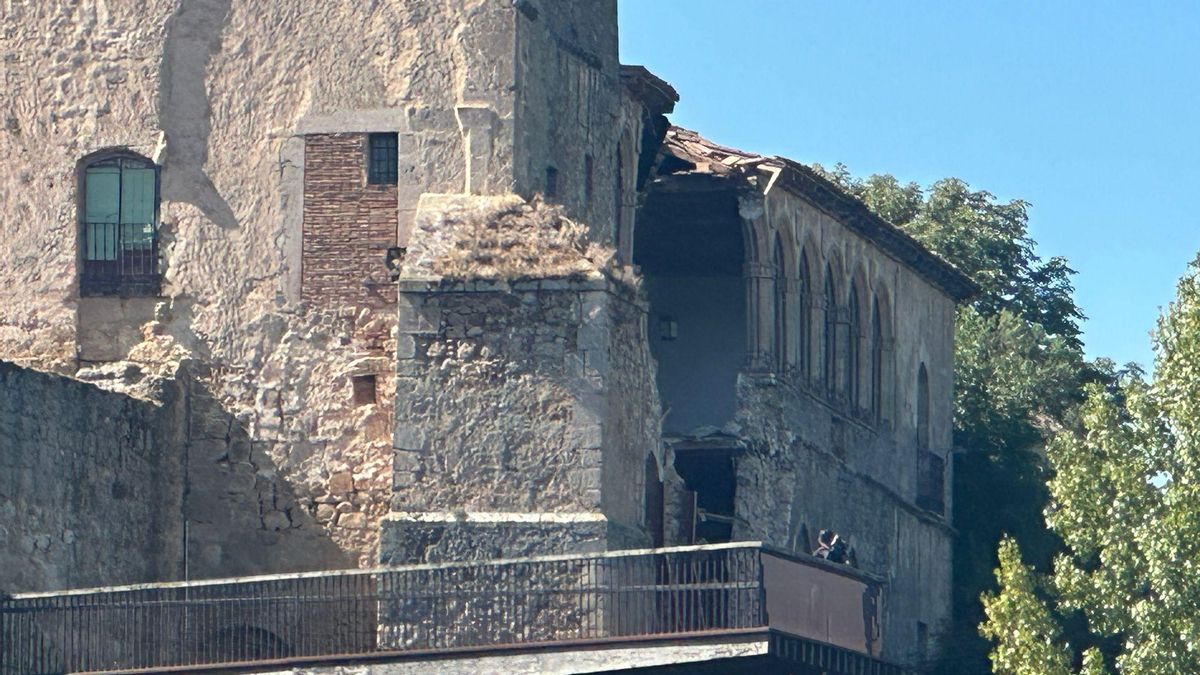 Se derrumba parte del castillo del siglo XV de Almazán, en Soria