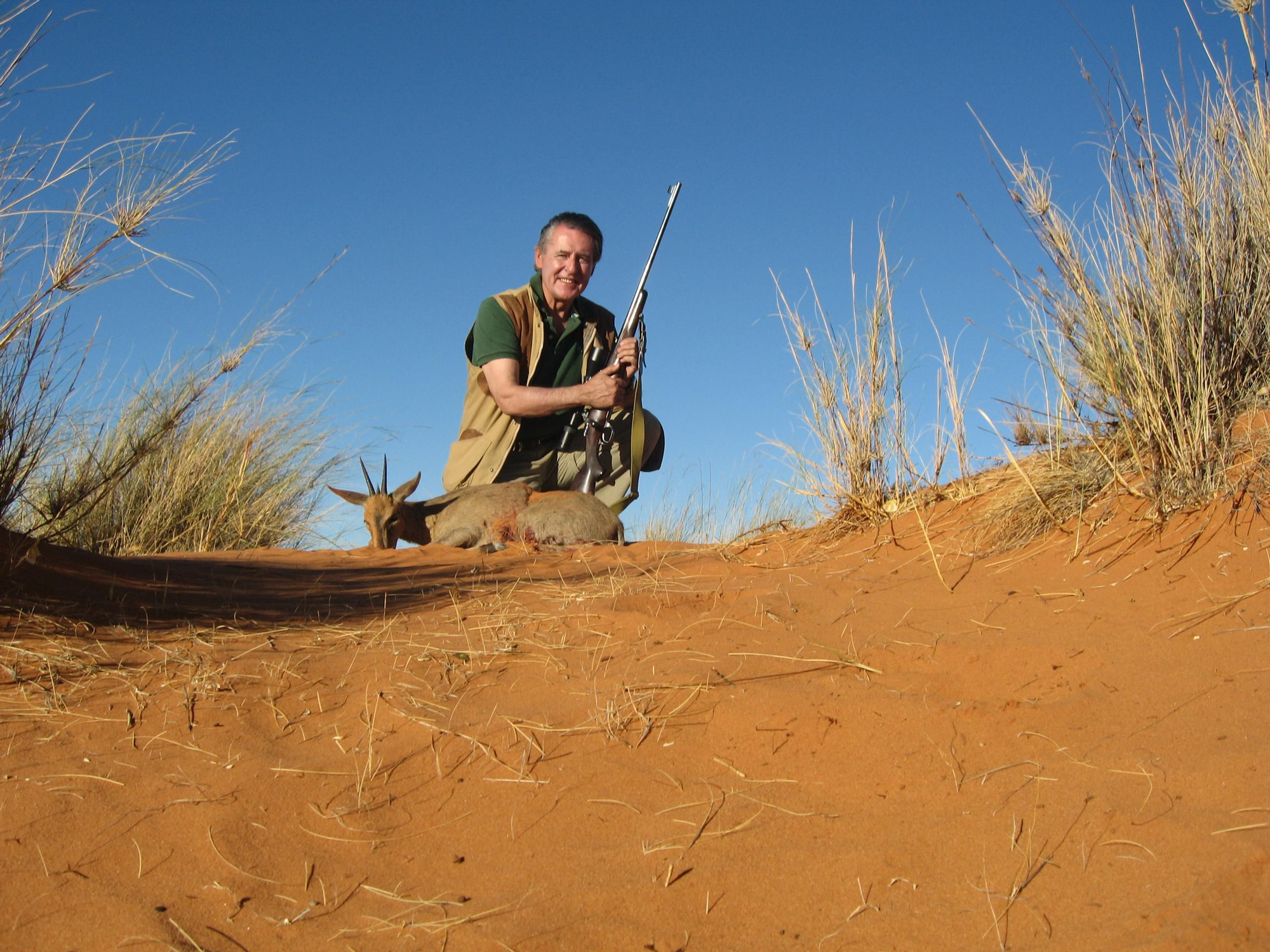 Miguel Blesa, de cacería en Namibia, en noviembre de 2007.