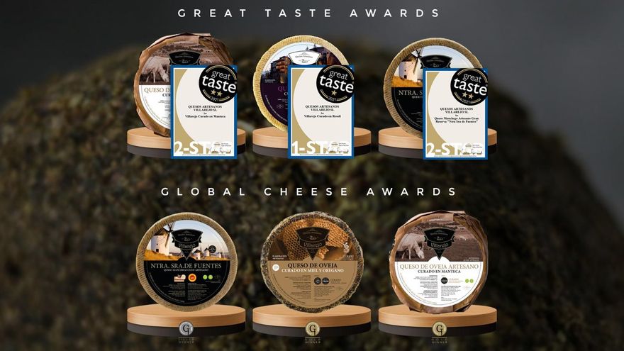 Quesos Villarejo de Cuenca se trae varios galardones en los certámenes internacionales ‘Great Taste Awards’ y ‘Global Cheese Awards’