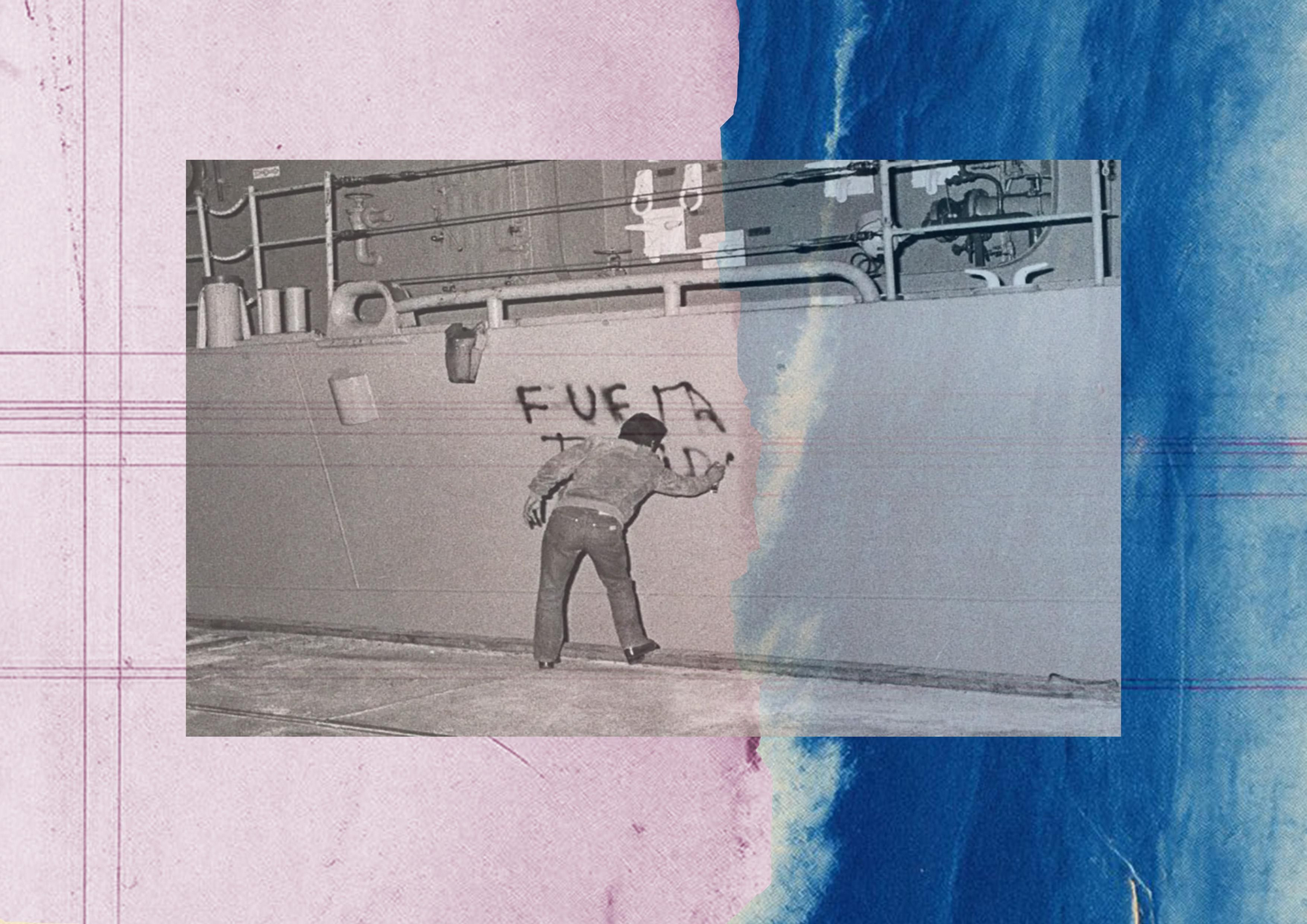 Puerto Madryn se movilizó contra la presencia del Destructor US 988 “Thorn”, buque insigne de la flota del Atlántico Sur de la Armada de los Estados Unidos de Norteamérica. 