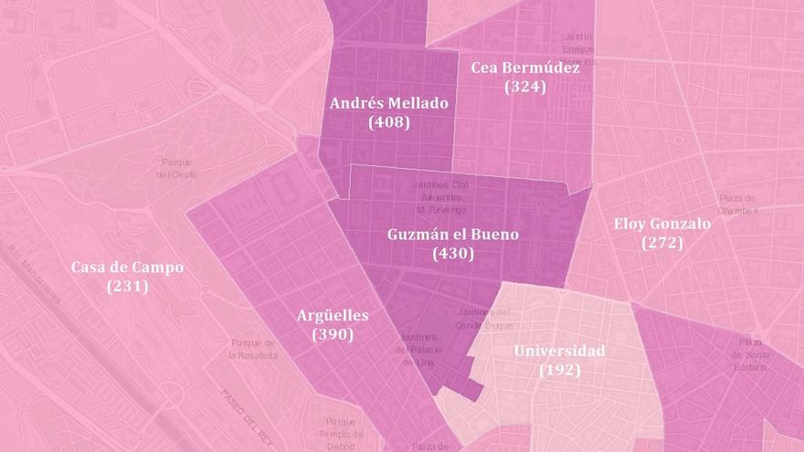 Guzmán el Bueno y Andrés Mellado ya son las zonas con más incidencia de Covid-19 en toda la capital