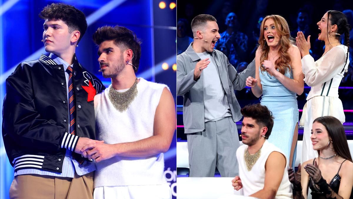 Crespo, Guillo, Guille Toledano, Olivia y Claudia Arenas en la gala 11 de 'OT 2025'