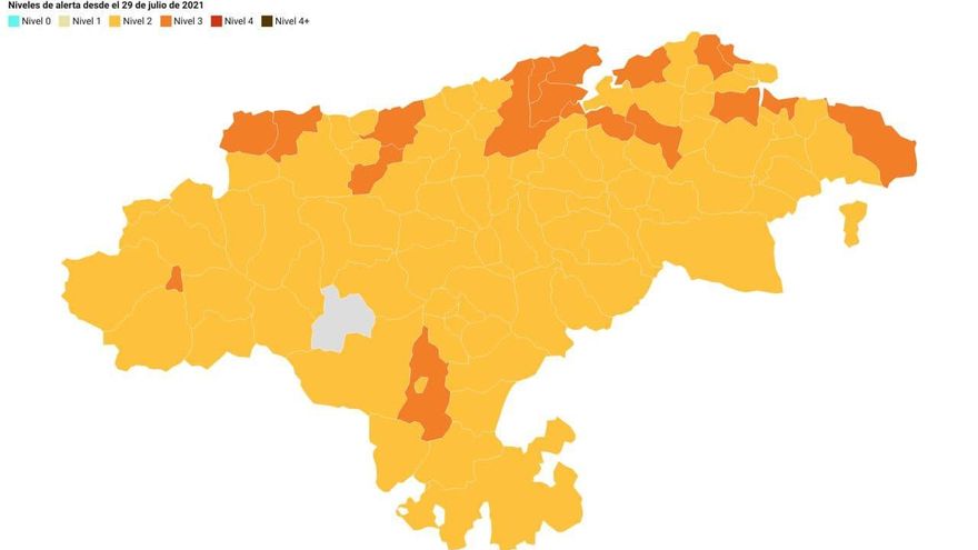 Estos son los 19 municipios cántabros que tendrán los interiores de la hostelería cerrados desde este jueves