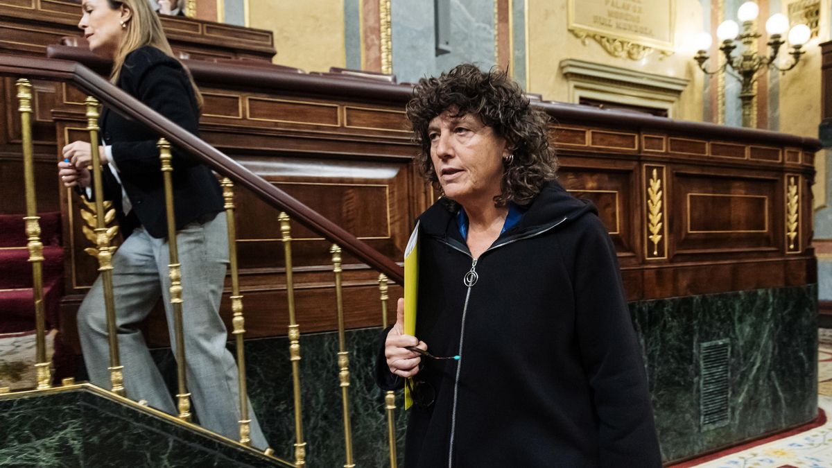 La número 2 de Esquerra Republicana de Catalunya (ERC), Teresa Jordà, a su llegada a un pleno en el Congreso de los Diputados, a 19 de diciembre de 2023, en Madrid (España). El Pleno del Congreso tiene previsto debatir el próximo 9 de enero, en una sesión