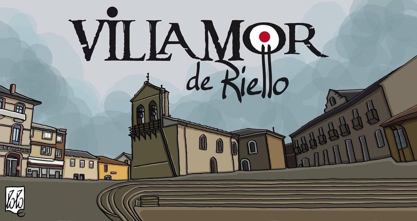 Logotipo de Villamor de Riello obra del fallecido dibujante Lolo