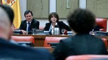 La ministra de Justicia, Dolores Delgado, comparece en la Comisión de Justicia.
