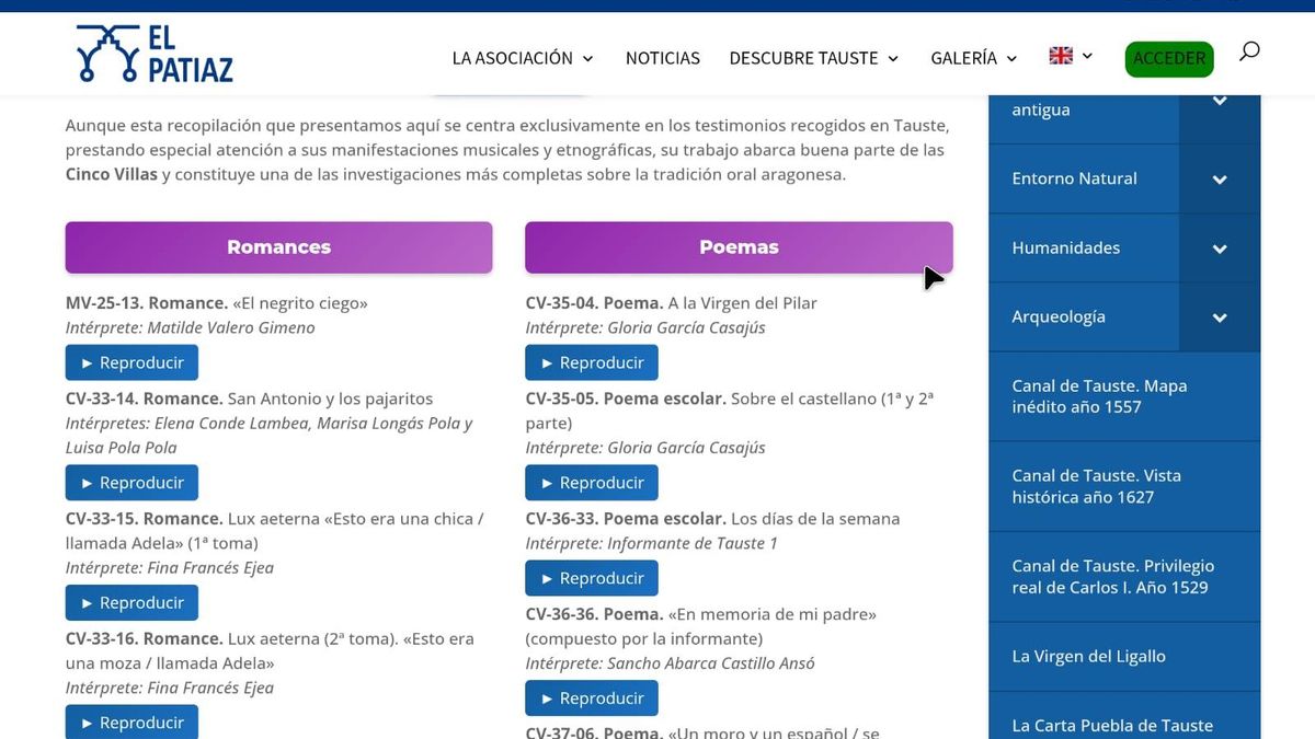 Página web 'El Pataz'