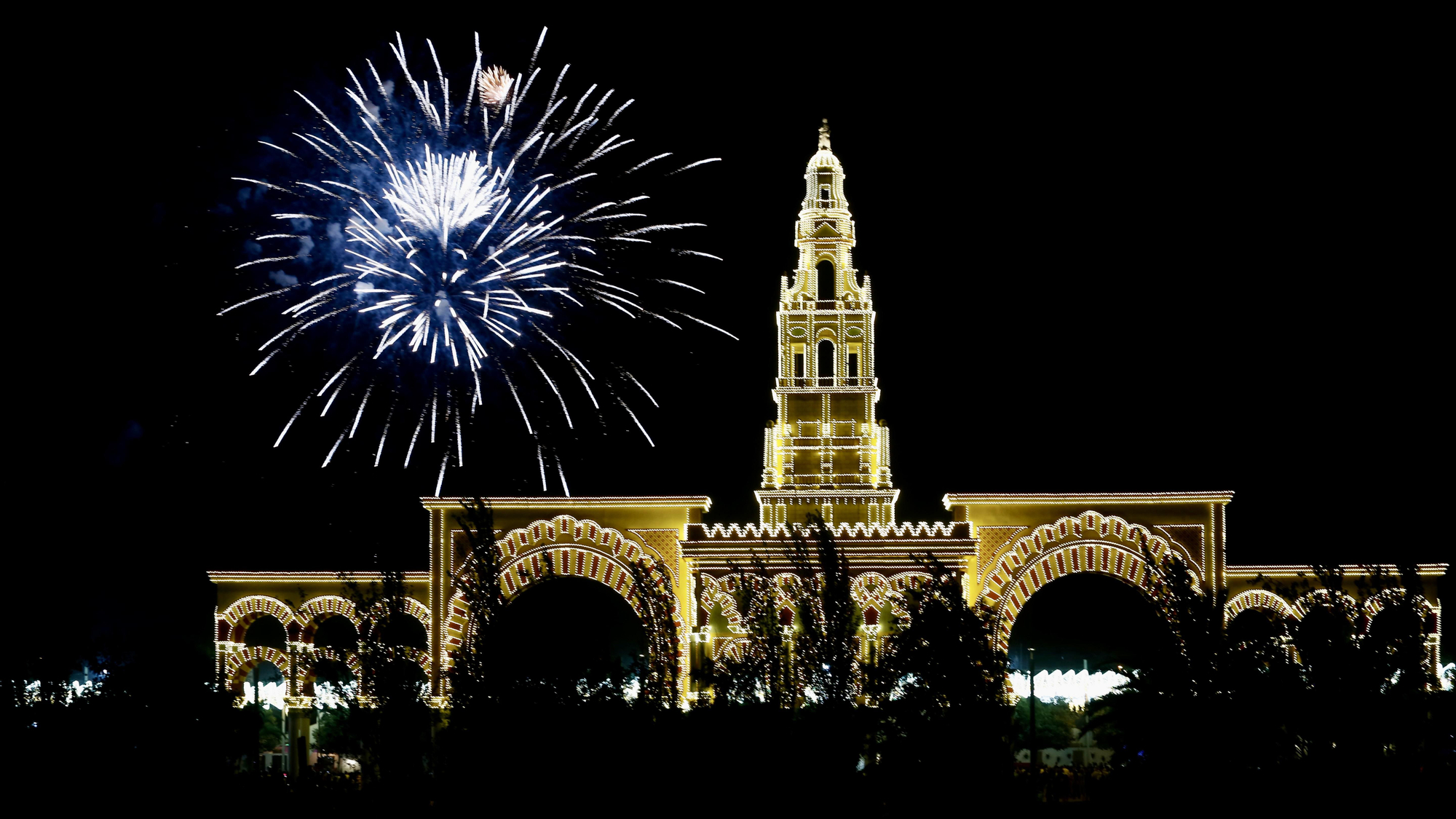 Comienzo de la feria 2026 y fuegos artificiales