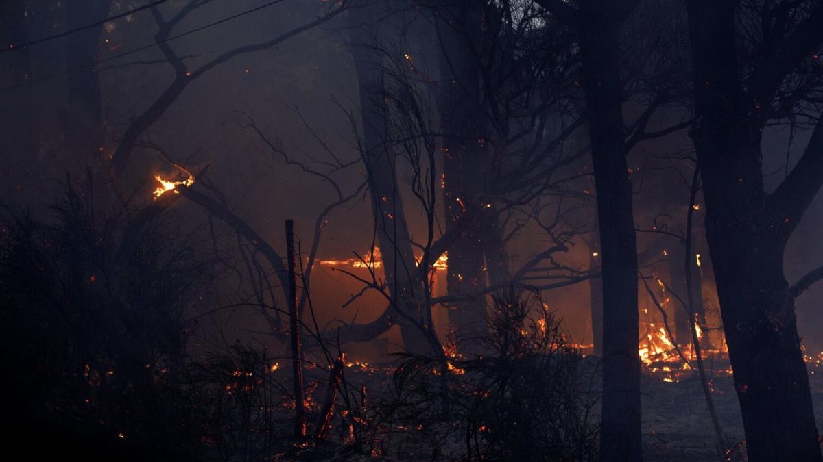 Incendio de bosques en la localidad de Epuyén, provincia de Chubut. Fue uno de los focos más grandes.