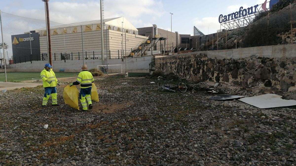 Dispositivo especial de saneamiento de barrancos en Las Palmas de Gran Canaria.