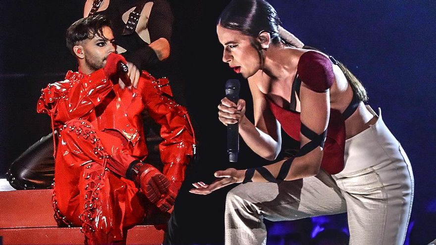 Agoney y Blanca Paloma, durante su actuación en las semifinales del Benidorm Fest