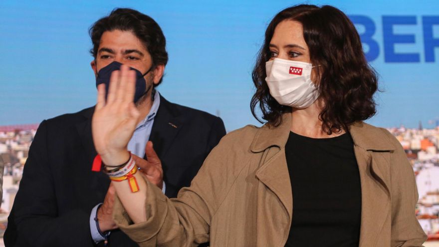 La presidenta de la Comunidad de Madrid y candidata del PP a la reelección, Isabel Díaz Ayuso