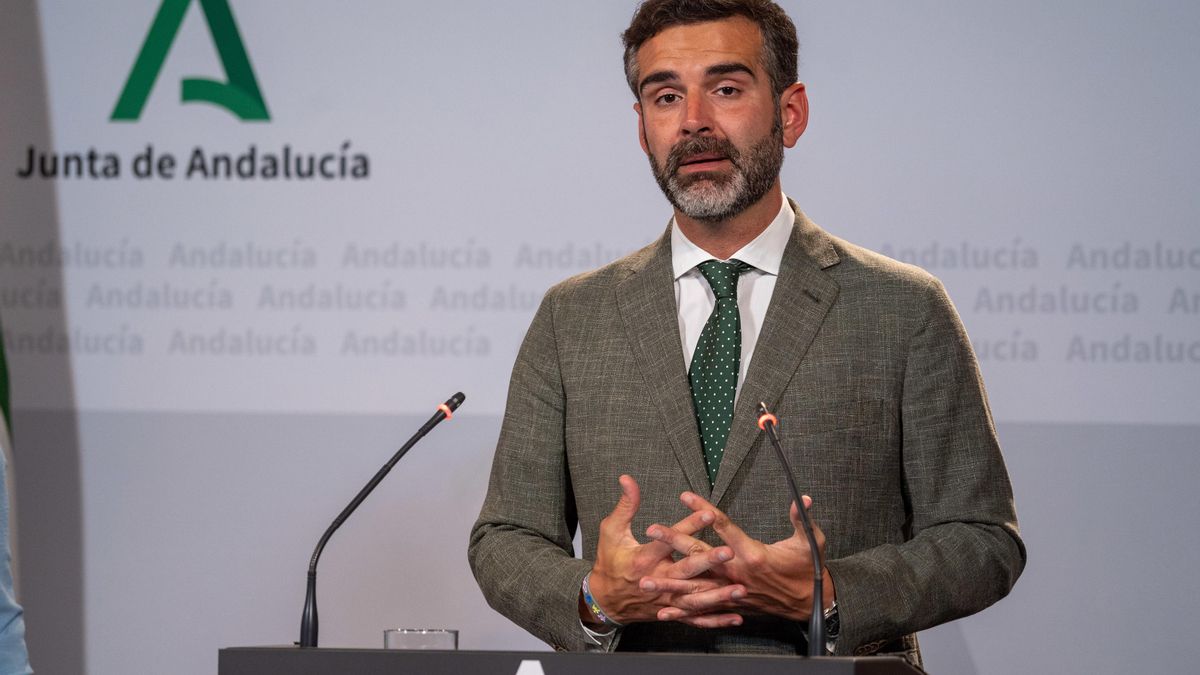 El consejero de Sostenibilidad, Medio Ambiente y Economía Azul y portavoz del Gobierno, Ramón Fernández Pacheco, en la rueda de prensa posterior al Consejo de Gobierno andaluz