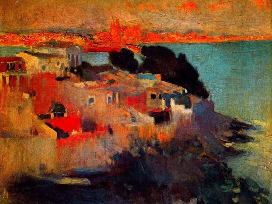 El barrio de El Terreno y la Catedral de Palma al fondo, por Joaquim Mir