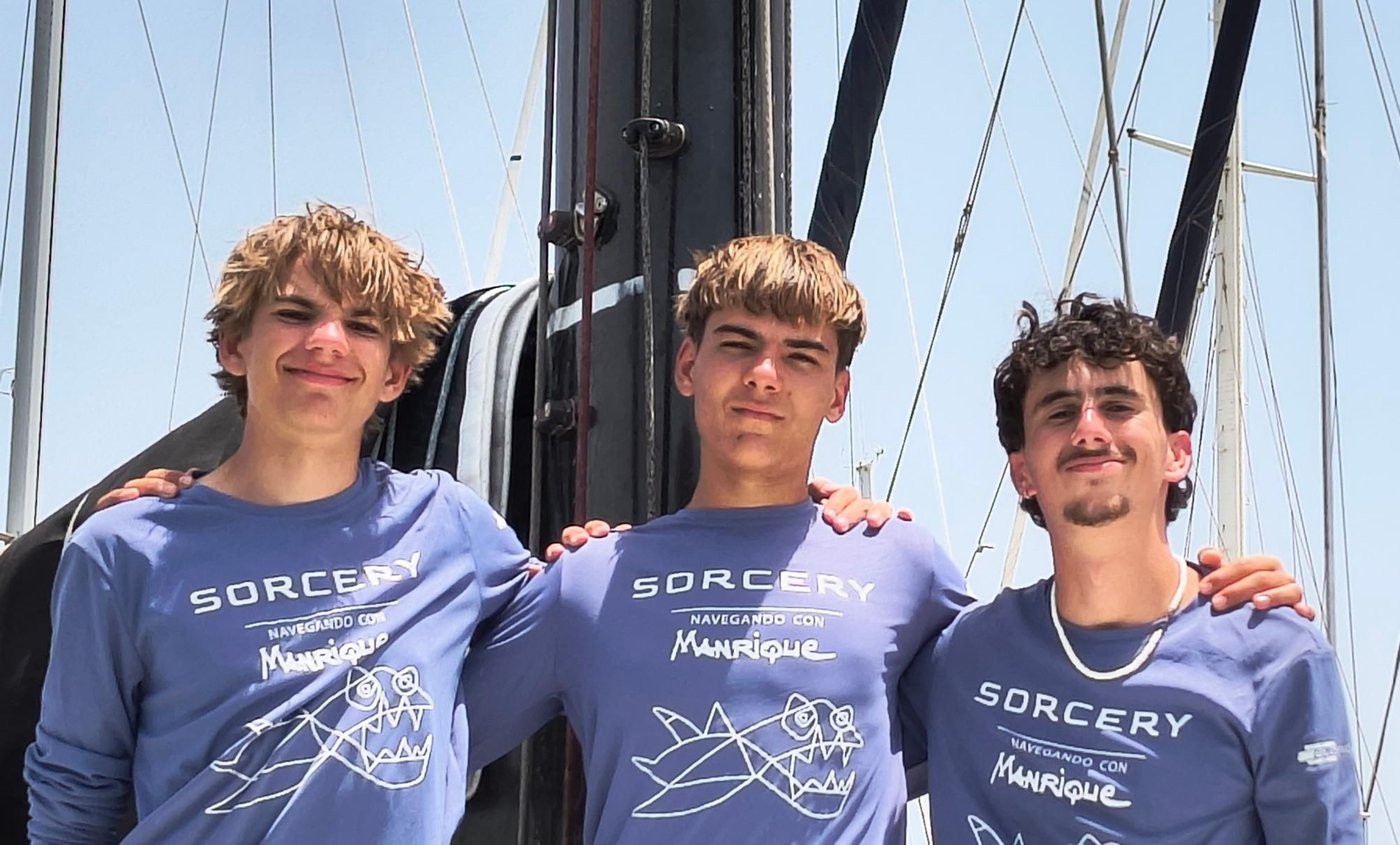 Tres palmeros en  travesía hacia el mismo sueño.