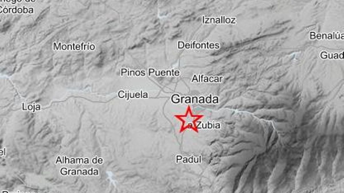 Imagen del epicentro del terremoto registrado en Ogíjares (Granada).