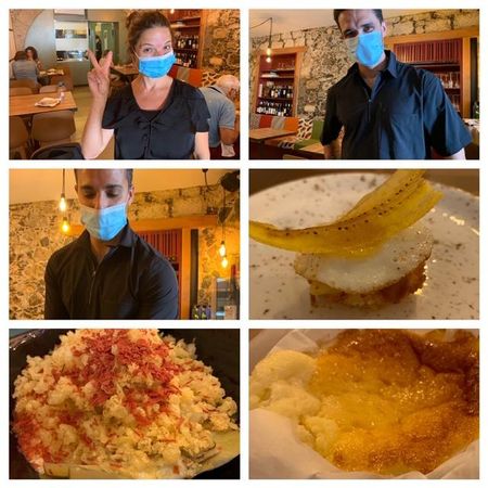 Qué Leche! de Mario, Jennise, Ávaro, niguiri, alcachofa y tarta