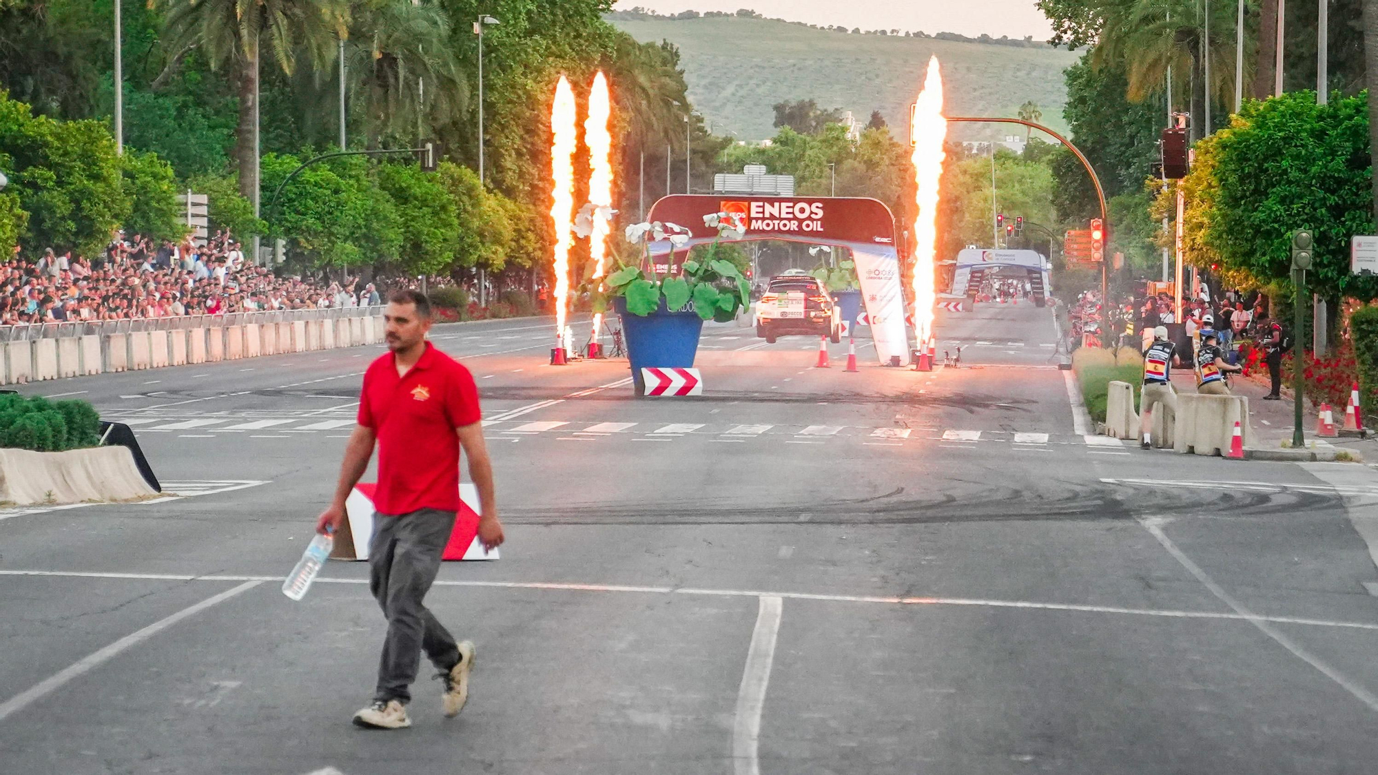 Tramo urbano del Rally Sierra Morena