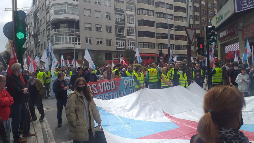 Protesta de la CIG por el Primero de Mayo en Vigo.