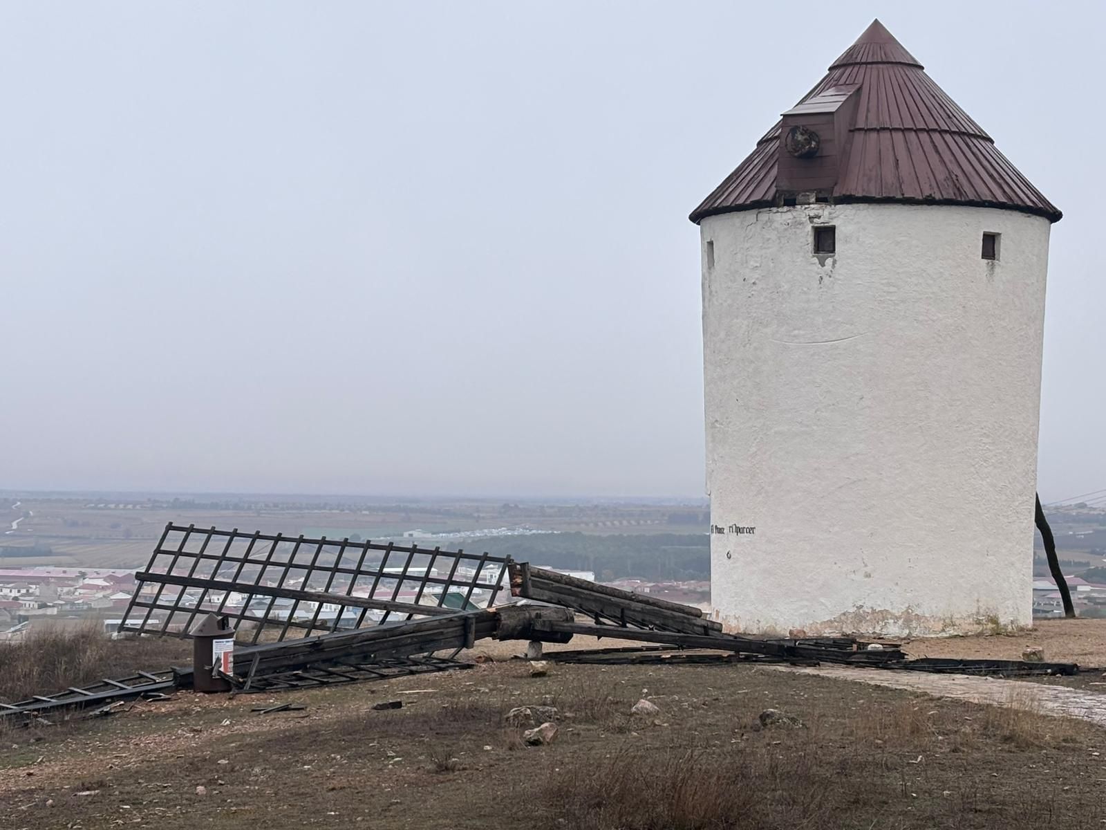 Molino dañado el pasado 25 de enero en Mota del Cuervo