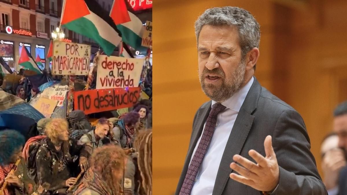 Un diputado del PP usa un vídeo claramente hecho con IA sobre la acampada de Sol para acusar a Sánchez de "tomar por idiotas" a sus votantes