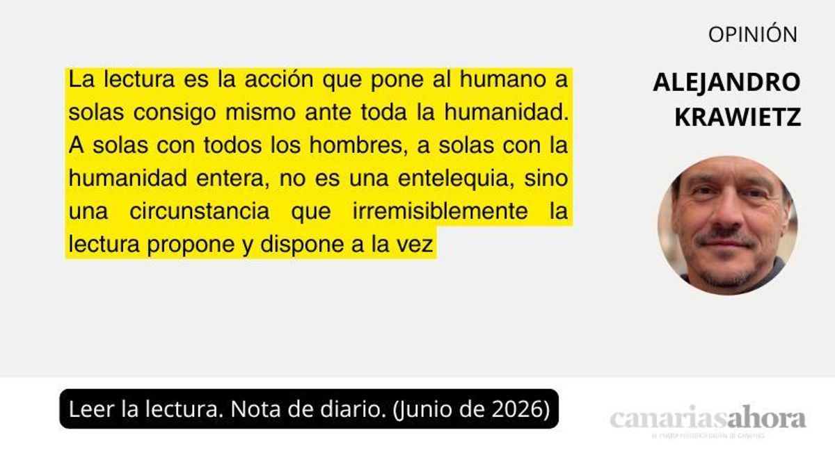 Leer la lectura. Nota de diario. (Junio de 2026)