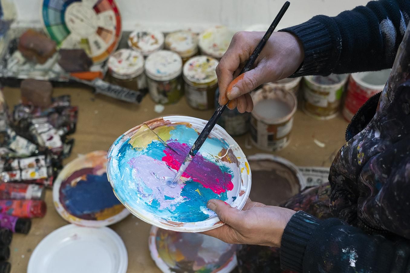 El artista ha dedicado cientos de horas en este mural.