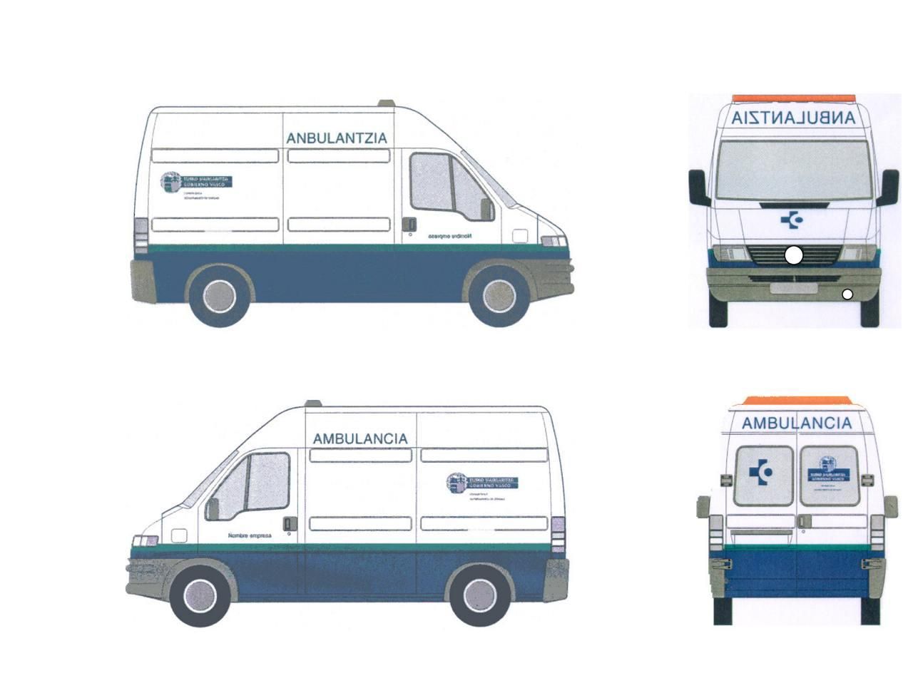 Boceto de las ambulancias del servicio programado