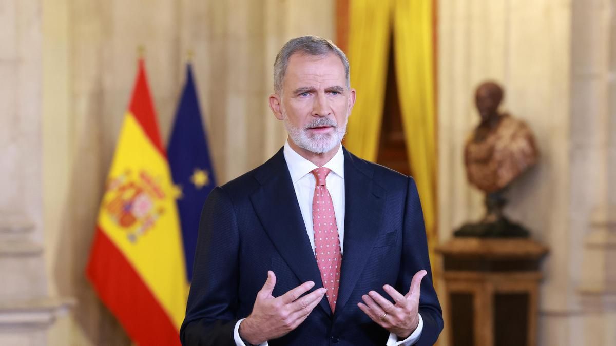 Felipe VI durante su discurso.
