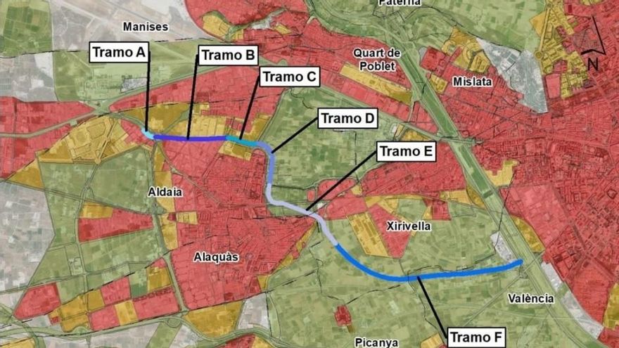 El proyecto para ampliar el barranco de la Saleta, un ejemplo de integración gracias a la ley de L'Horta que Mazón repudia