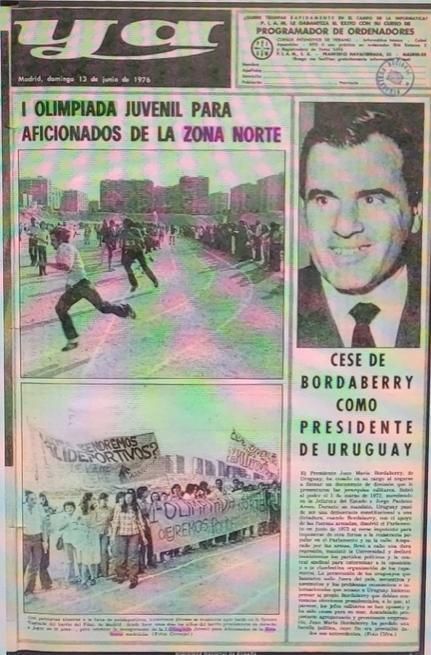 Portada del Ya en la que se recoge la Olimpiada Juvenil de la Zona Norte