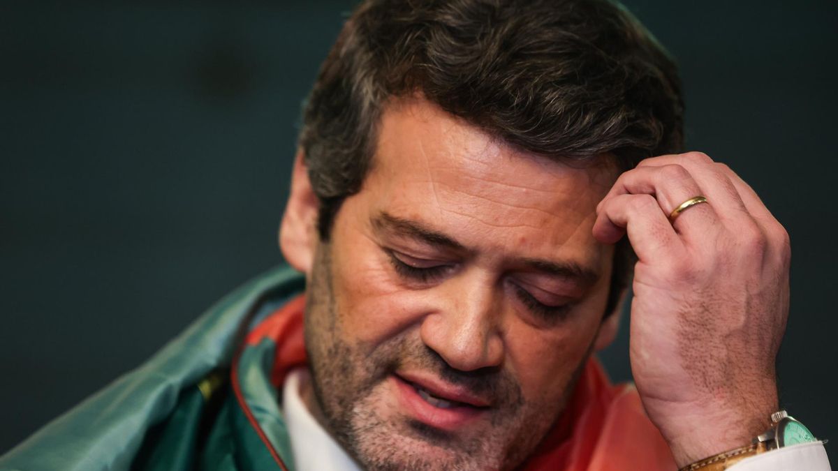 El líder de Chega, André Ventura, tras su derrota en las elecciones presidenciales de este domingo en Portugal.