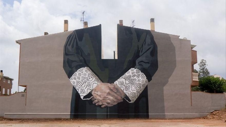 La obra 'Patriarcado' de Hyuro, en Vila-Real.