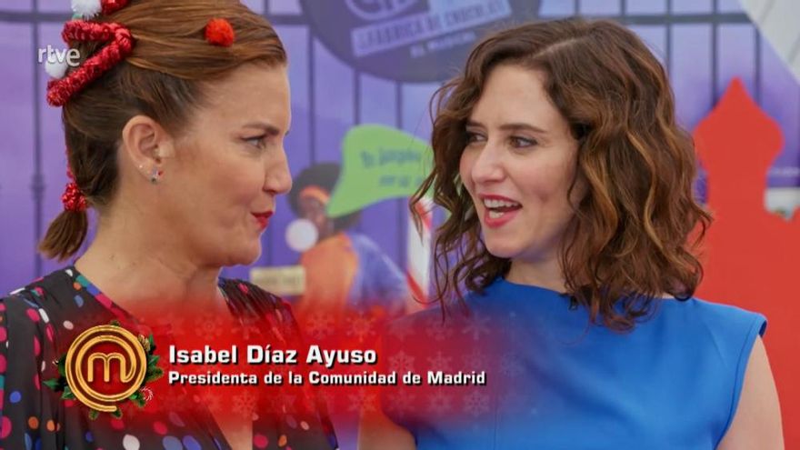 Así fue la visita de Ayuso a 'MasterChef Navidad': "En mi casa cocina el bar de abajo"