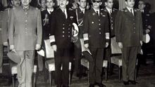 Augusto Pinochet y los demás miembros de la Junta Militar que dio el golpe de Estado en una misa en la catedral de Santiago el 18 de septiembre de 1974.