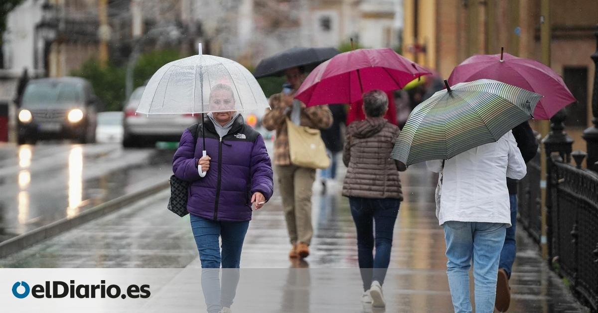 La Aemet prevé una semana de lluvias hasta el viernes en el oeste peninsular
