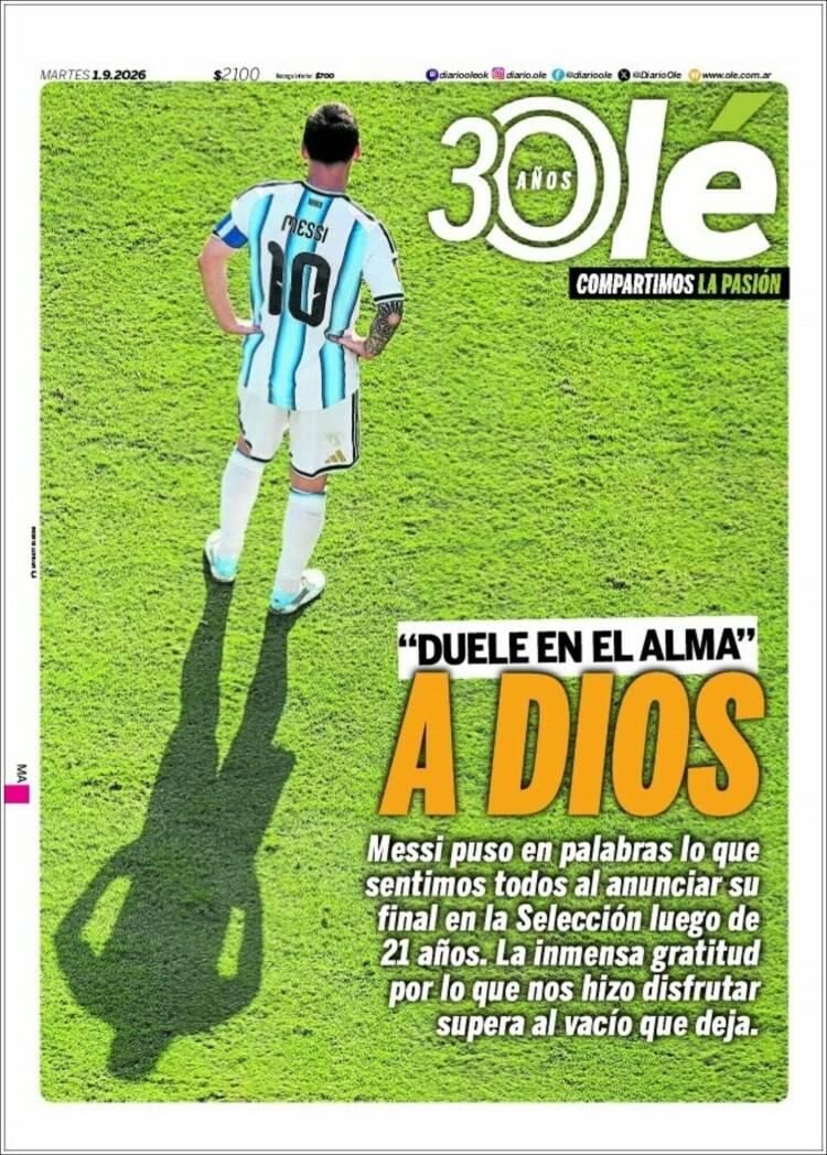 El adiós de Messi a la Selección, en las tapas de diarios de Argentina y el mundo