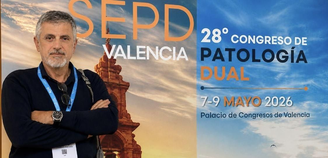 El psiquiatra palmero Félix Andrés González Lorenzo en el 28º Congreso Nacional de la Sociedad Española de Patología Dual (SEPD) celebrado en Valencia.