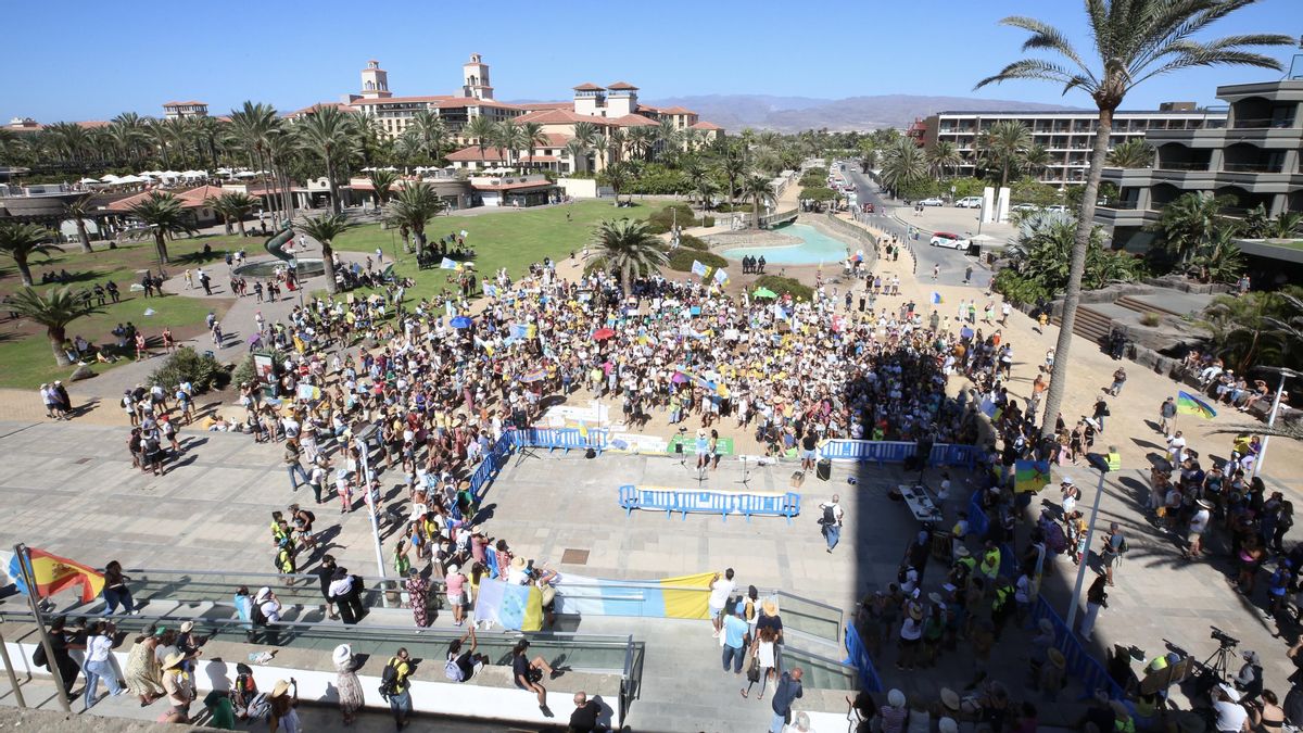 Protesta contra la masificación turística convocada este domingo en Gran Canaria