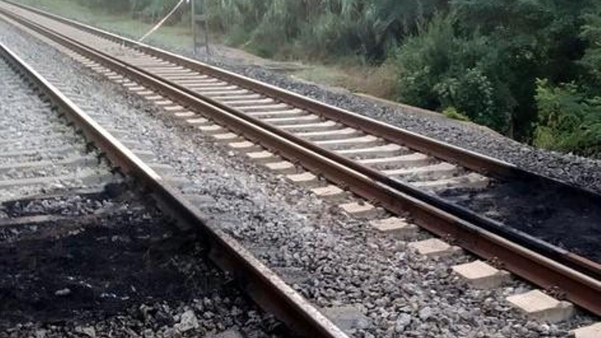 Una de las vías afectadas por los sabotajes.