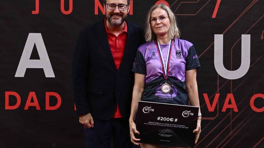 María Vintila, homenajeada por la RFETM