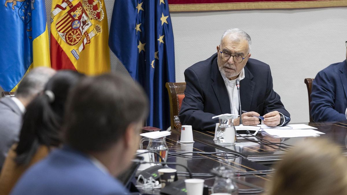 Gustavo Armas, en la comisión en el Parlamento canario, este miércoles.