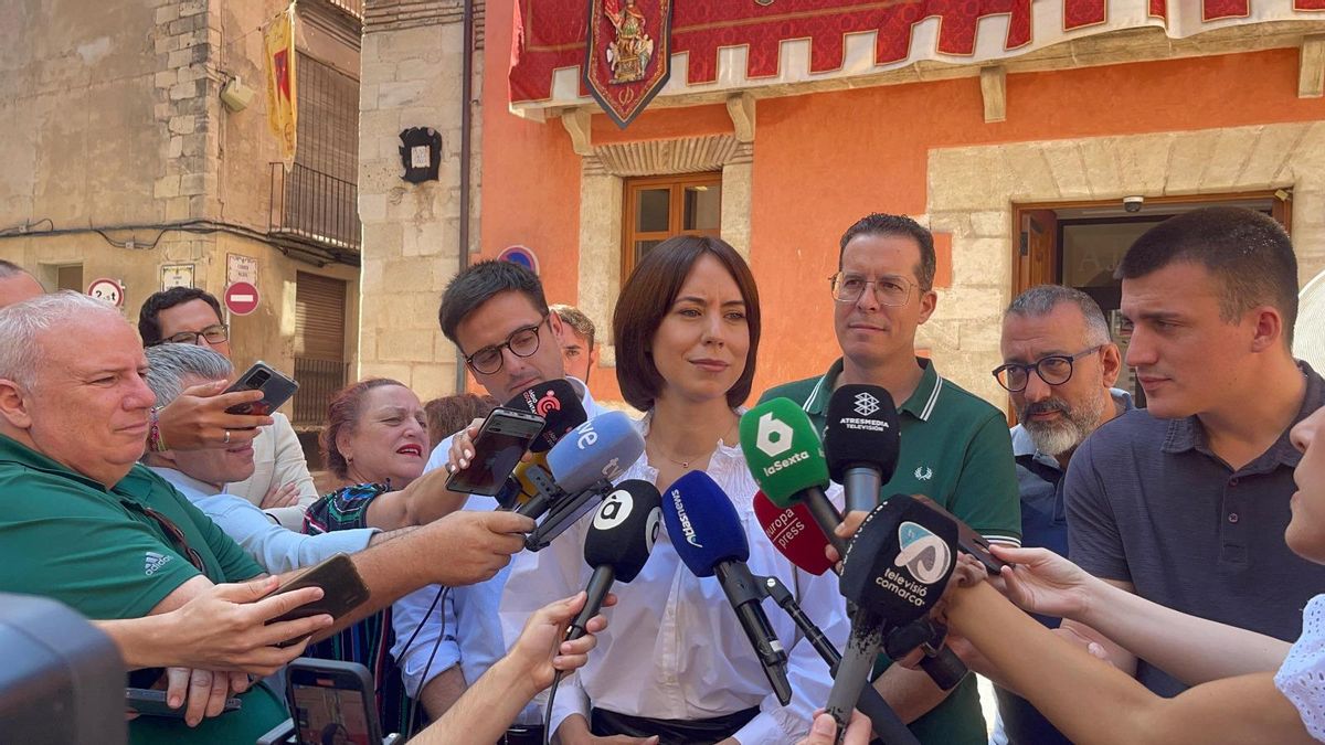 La ministra de Ciencia, Innovación y Universidades, y secretaria general del PSPV-PSOE, Diana Morant, este viernes.