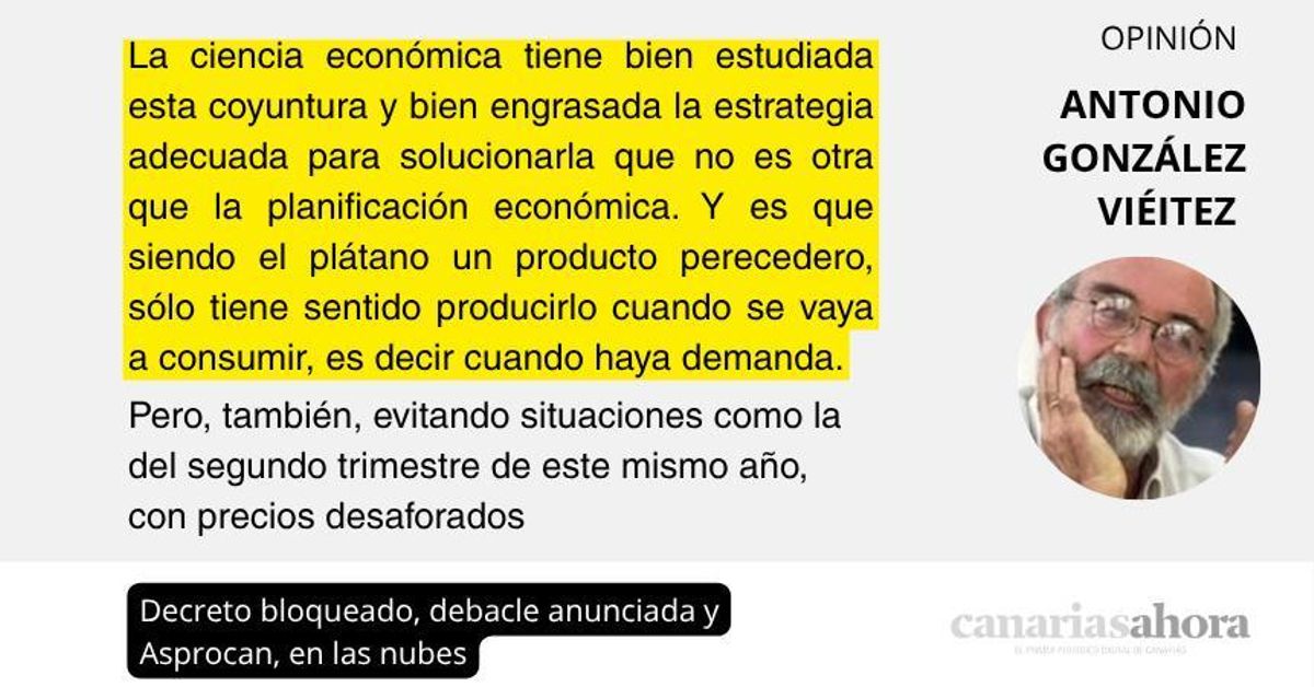 Decreto bloqueado, debacle anunciada y Asprocan, en las nubes