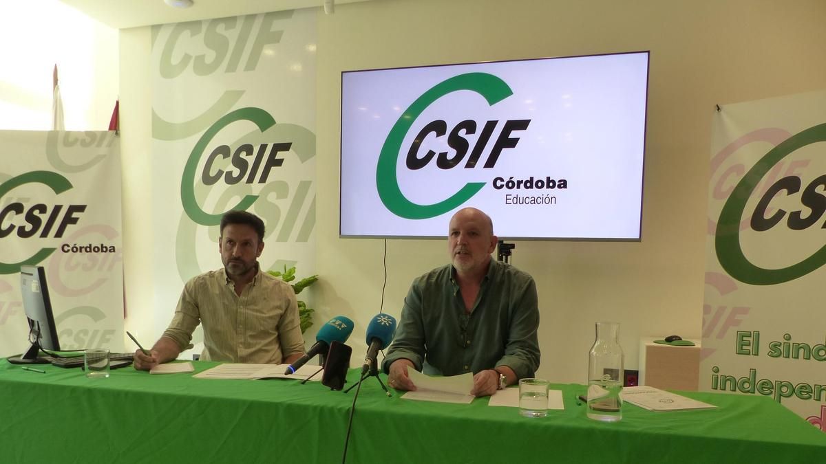 Rueda de prensa de CSIF de este lunes.