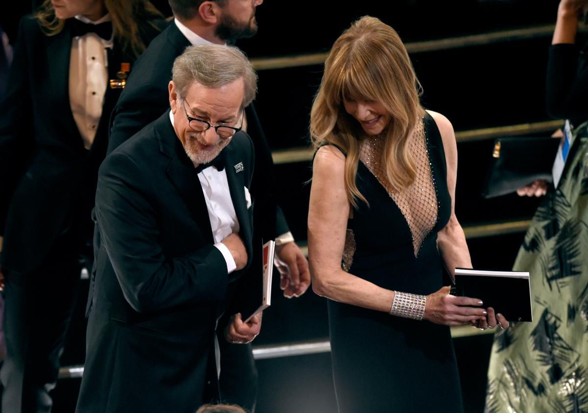 El cineasta Steven Spielberg y la actriz Kate Capshaw