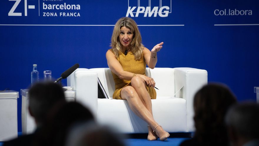 Yolanda Díaz llama a los empresarios a superar la cultura de la temporalidad: "Es vergonzante"